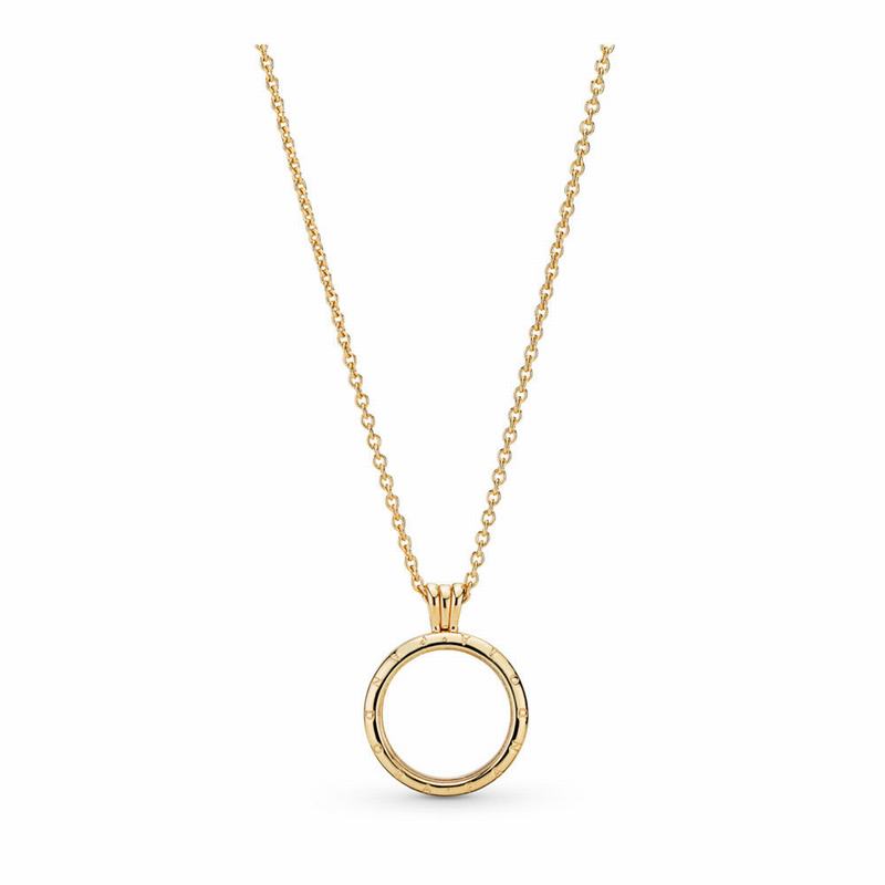 Pandora Shine™ Floating Locket Necklace - 18ct Gold Plated/Glass - Canada | BR6970KG